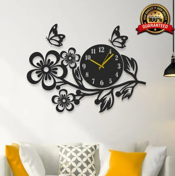 Reboch Flower Shaped Wooden Wall Clock