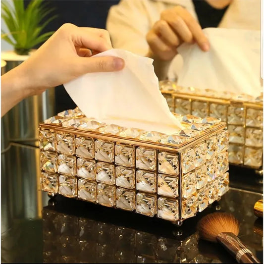 Luxury Crystal Tissue Holder for Home & Office