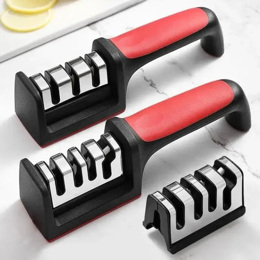 Kitchen Knife Sharpener Adjustable 4 in 1 Manual Knives and Scissor Sharpener Professional Blade Sharpening Tool Sharpener Stone