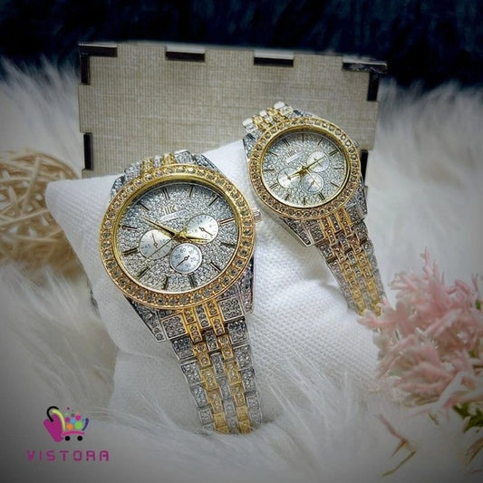 IIK Stone work Wrist Watches For Couple⌚