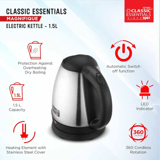 Electric Kettle - stainless steel body - automatic instant heating - 2.0 Liter - 1500 Watts - water boiler - high quality - kettle for tea - for Daily Kitchen Use - Essential Kitchen Appliance - electric kettle - electric kettle - kettle - kettle electric