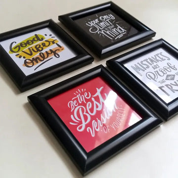 Motivational Quotes Frames 5x5 inch for Home Decor