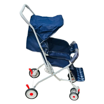 Foldable Baby Stroller Pram Blue 6 Tyres