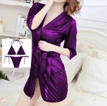 3-Piece Silk Nighty Set