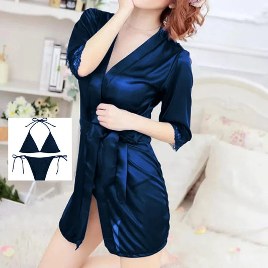 3-Piece Silk Nighty Set